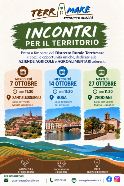 Incontri di animazione territoriale Distretto Rurale TerrAmare